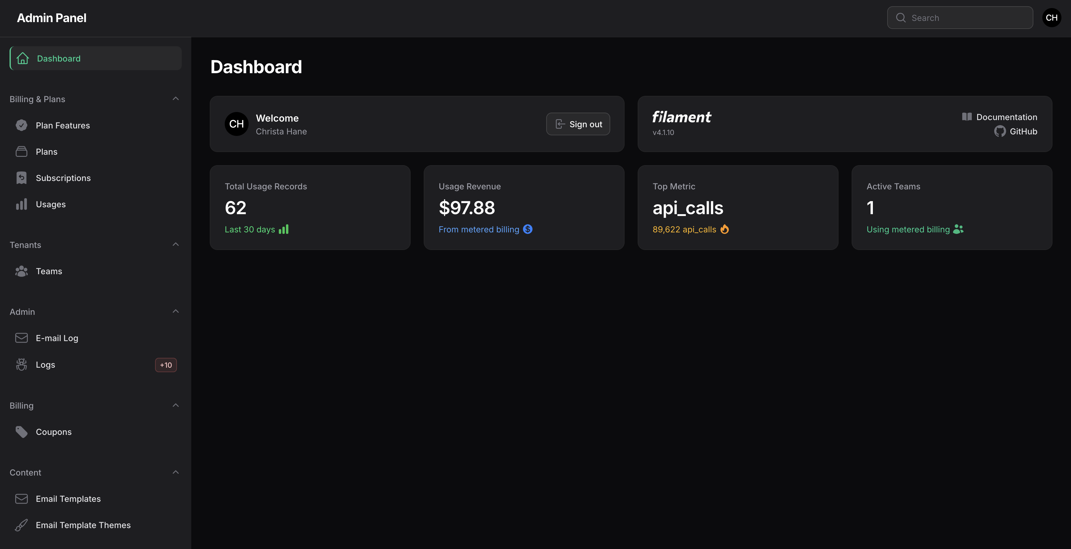 SaaS Dashboard